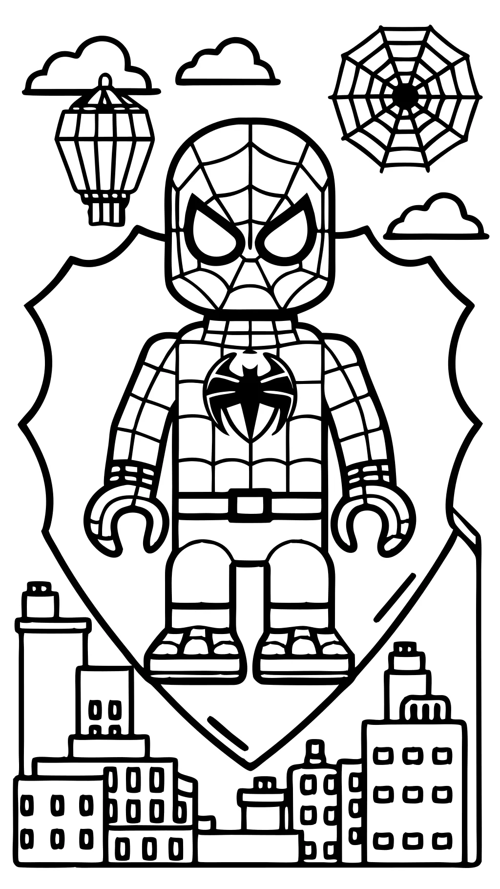 spiderman lego coloring pages